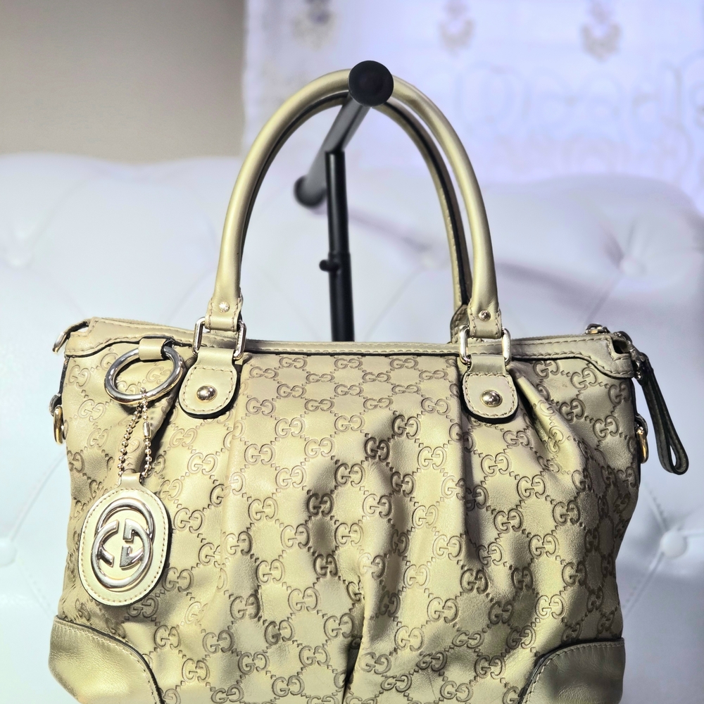 Gucci Beige Designer Handbag